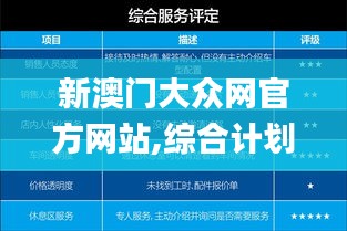 新澳门大众网官方网站,综合计划定义评估_WP4.465