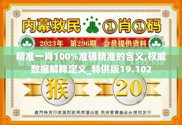 精准一肖100%准确精准的含义,权威数据解释定义_特供版19.102