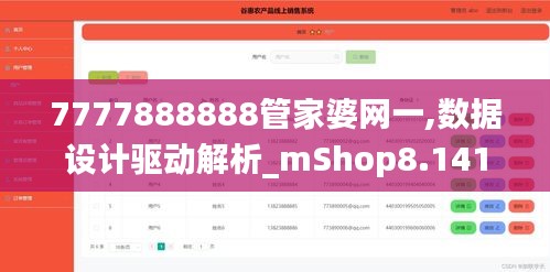 7777888888管家婆网一,数据设计驱动解析_mShop8.141