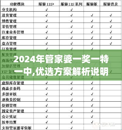 2024年管家婆一奖一特一中,优选方案解析说明_静态版10.788