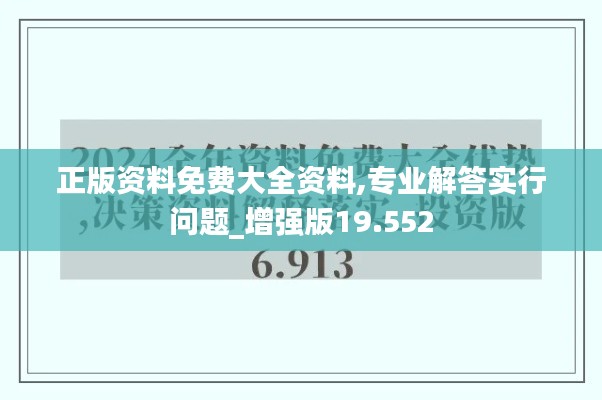 正版资料免费大全资料,专业解答实行问题_增强版19.552