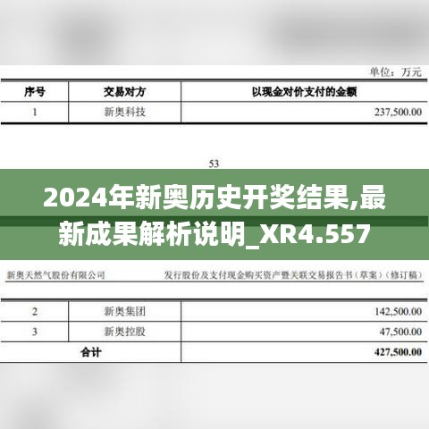 2024年新奥历史开奖结果,最新成果解析说明_XR4.557