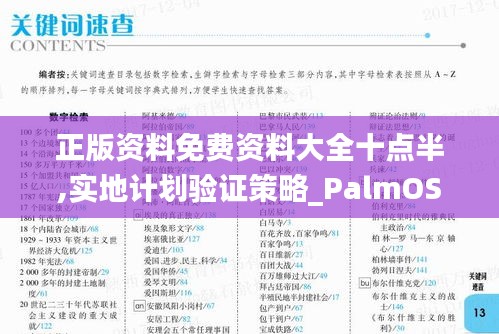 正版资料免费资料大全十点半,实地计划验证策略_PalmOS13.938