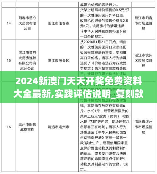 2024新澳门天天开奖免费资料大全最新,实践评估说明_复刻款3.507