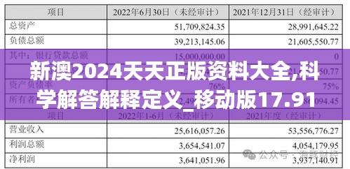 新澳2024天天正版资料大全,科学解答解释定义_移动版17.911