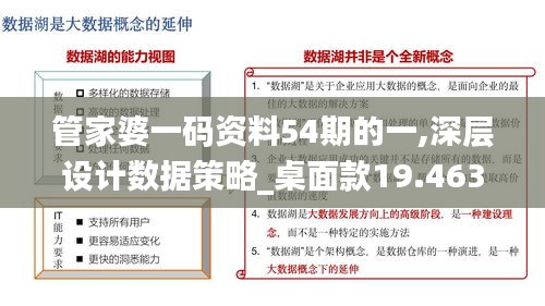 管家婆一码资料54期的一,深层设计数据策略_桌面款19.463