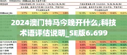 2024澳门特马今晚开什么,科技术语评估说明_SE版6.699