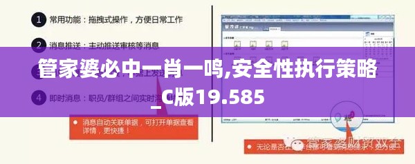 管家婆必中一肖一鸣,安全性执行策略_C版19.585