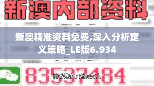 新澳精准资料免费,深入分析定义策略_LE版6.934