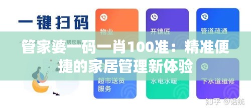 管家婆一码一肖100准：精准便捷的家居管理新体验