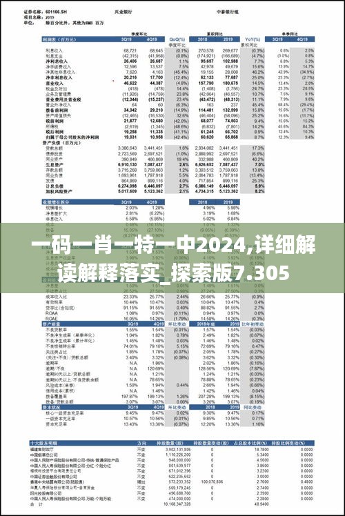 一码一肖一特一中2024,详细解读解释落实_探索版7.305