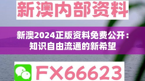 新澳2024正版资料免费公开：知识自由流通的新希望