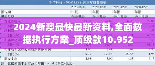 2024新澳最快最新资料,全面数据执行方案_顶级款10.952