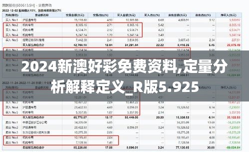 2024新澳好彩免费资料,定量分析解释定义_R版5.925