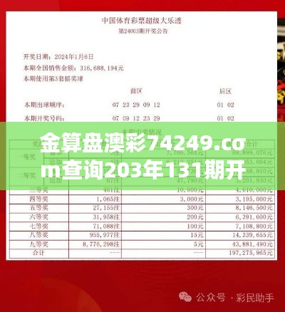 金算盘澳彩74249.cσm查询203年131期开奖结果：揭示数字化彩票新趋势