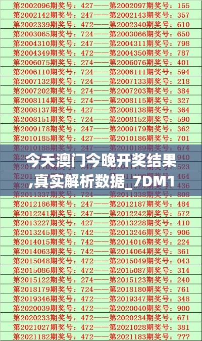 今天澳门今晚开奖结果,真实解析数据_7DM15.458