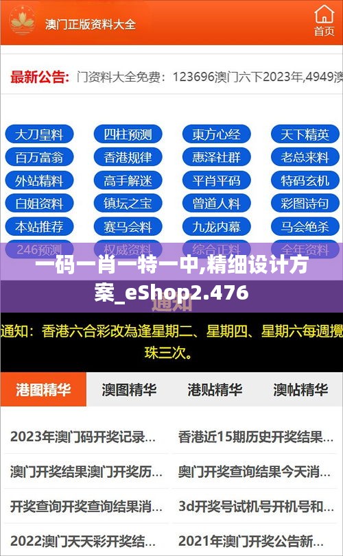 一码一肖一特一中,精细设计方案_eShop2.476