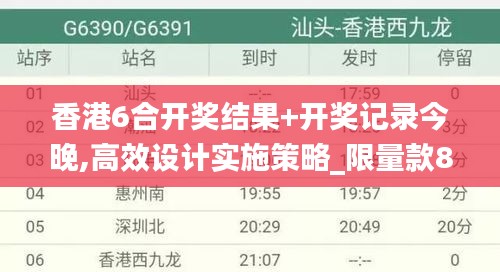 香港6合开奖结果+开奖记录今晚,高效设计实施策略_限量款8.422