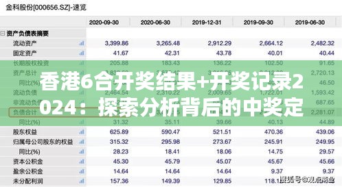 香港6合开奖结果+开奖记录2024：探索分析背后的中奖定律与幸运